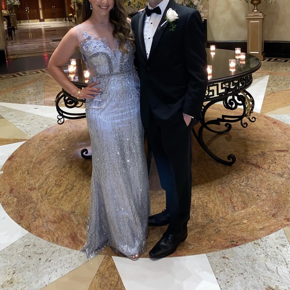 Silver Blue Portia and Scarlett Dresses Prom or Wedding Guest dress - Picture 1 of 10